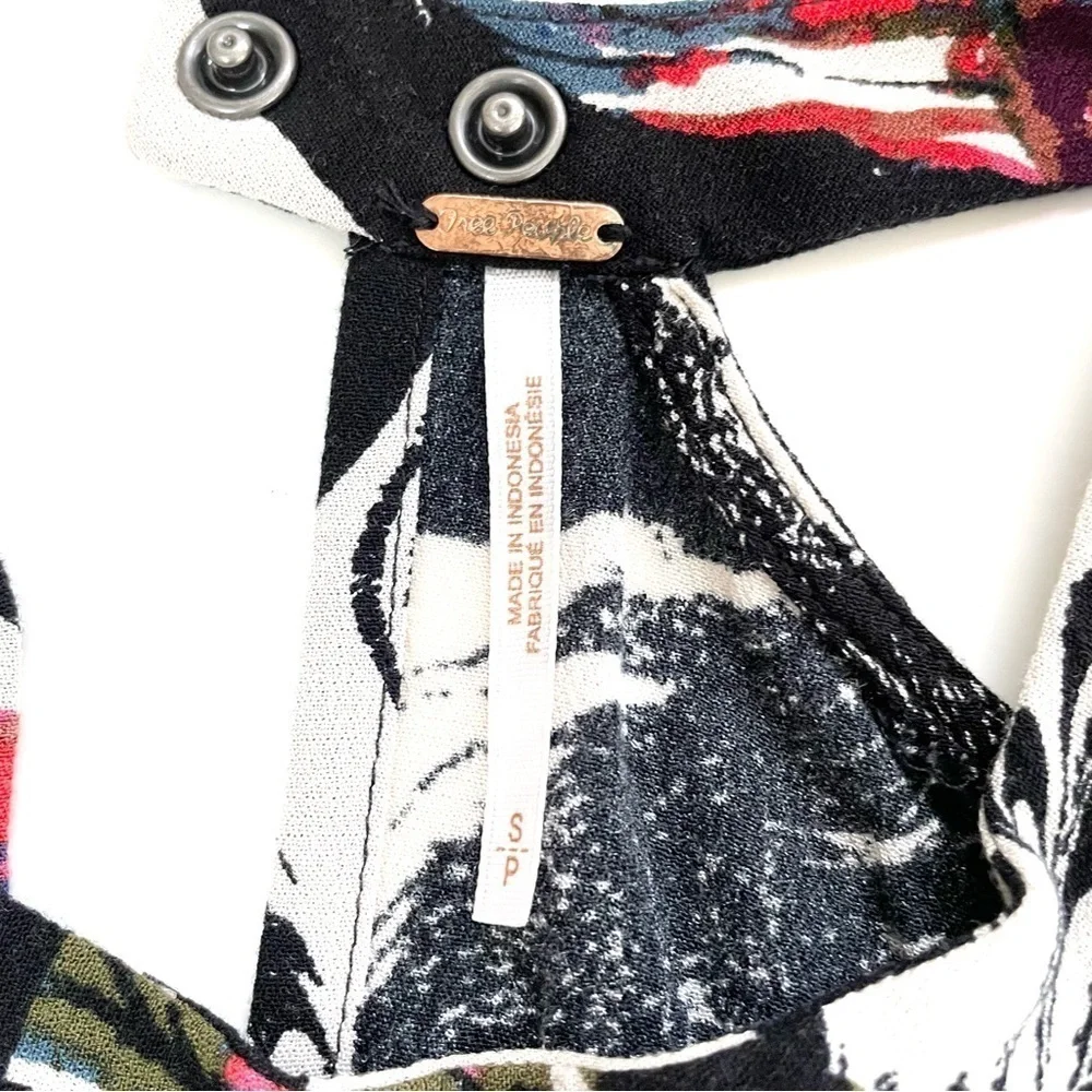 Free People Drift Away Cold Shoulder Tunic‎ Top Multicolored